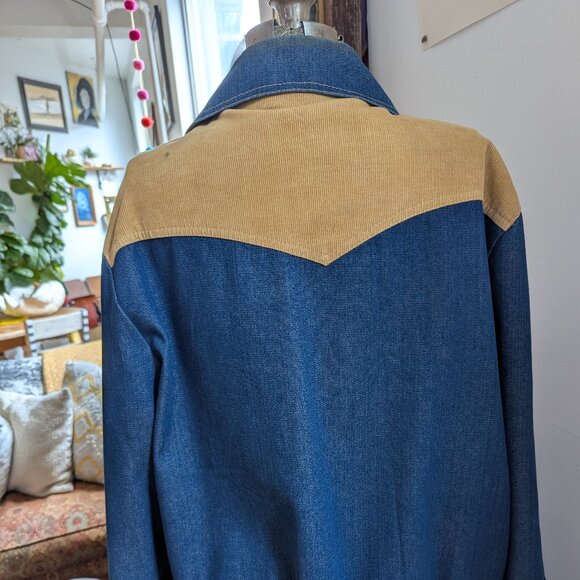 Vintage denim corduroy jacket - Picture 4 of 5